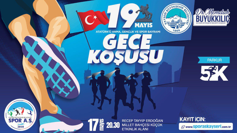 Büyükşehir Spor A.Ş.’den 19 Mayıs Gece Koşusu