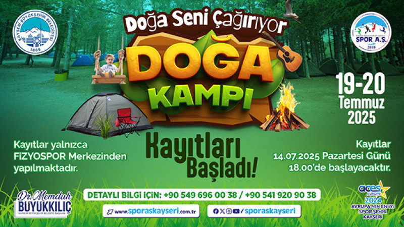 Büyükşehir’in Kampı İle Doğa Kayserilileri Çağırıyor