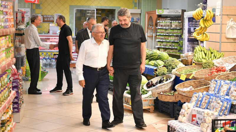 Başkan Büyükkılıç’tan, Talas’ta Esnaf Ziyaretleri