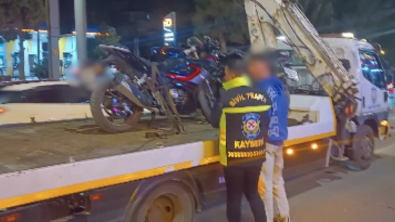Sivil trafik ekipleri tespit etti; Trafikten men edildi